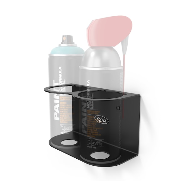 Koova Storage Rack, Steel, Black, 3.3 in W, 3.7 in H, 6.25 in L, Powder Coated KV-CAN-2 - main